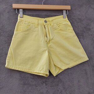 Vintage Ponytails Girls Yellow Cotton Shorts – Size 12 – Comfortable Summer Styl
